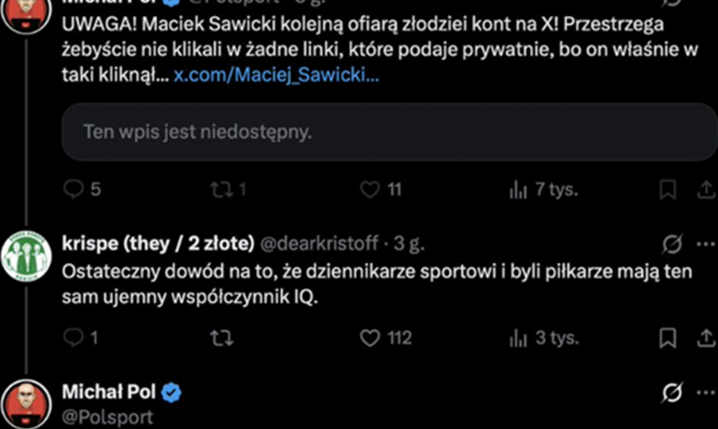 ODPOWIEDŹ Michała Pola na wpis kibica krytykujący dziennikarzy sportowych i byłych piłkarzy xD